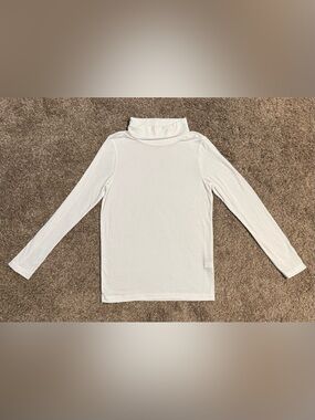 Uniqlo HEATTECH White Long Sleeve Turtleneck Top